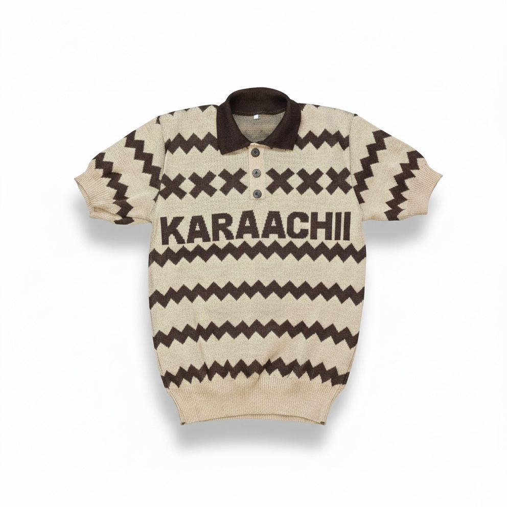 Simple Knitted Polo Shirt | Biscuits & Brown